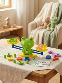 Random Frog Balancing Math Toy Set, Interactive Weight Stacking And Counting Game, Suitable For Kids, Logical Thinking And Intellectual Development, Girls Toy, Educational Counting And Weight Comparison Activities (Birthday/Christmas/Halloween Gift) - Multicolor - View 4