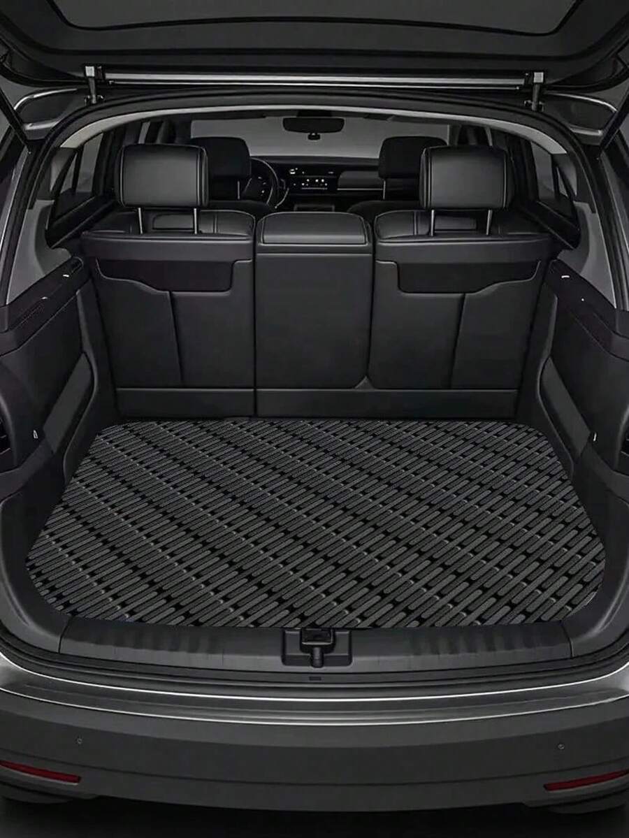 1PC Textured Printed Car Trunk Mat, Outdoor Placemat, Universal Size, Car Trunk Cargo Protector, Car, Truck, And SUV Dedicated Trunk Floor Mat | Keep Your Vehicle Clean - A - View 1