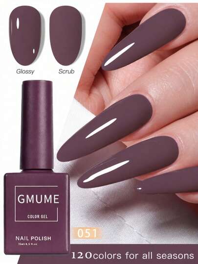 1pc Gel Nail Polish Set Dark Gothic Vampy Colors, Deep Purple Green Navy Burgundy Blue Taupe For Party Prom Night Manicure 15ml
