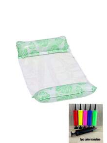1pc 2-Tube Inflatable Water Hammock, Floating Pool Hammock, Inflatable Float, Foldable Backrest, PVC Turtle Shell Leaf Design, Adult Swimming Float, Suitable For Adult Pool, Beach And Water Activities, Floating, Swimming Pool, Inflatable Pool Party, Summer Essential, Perfect For Travel And Home Pool Use - Multiple Colors - View 15