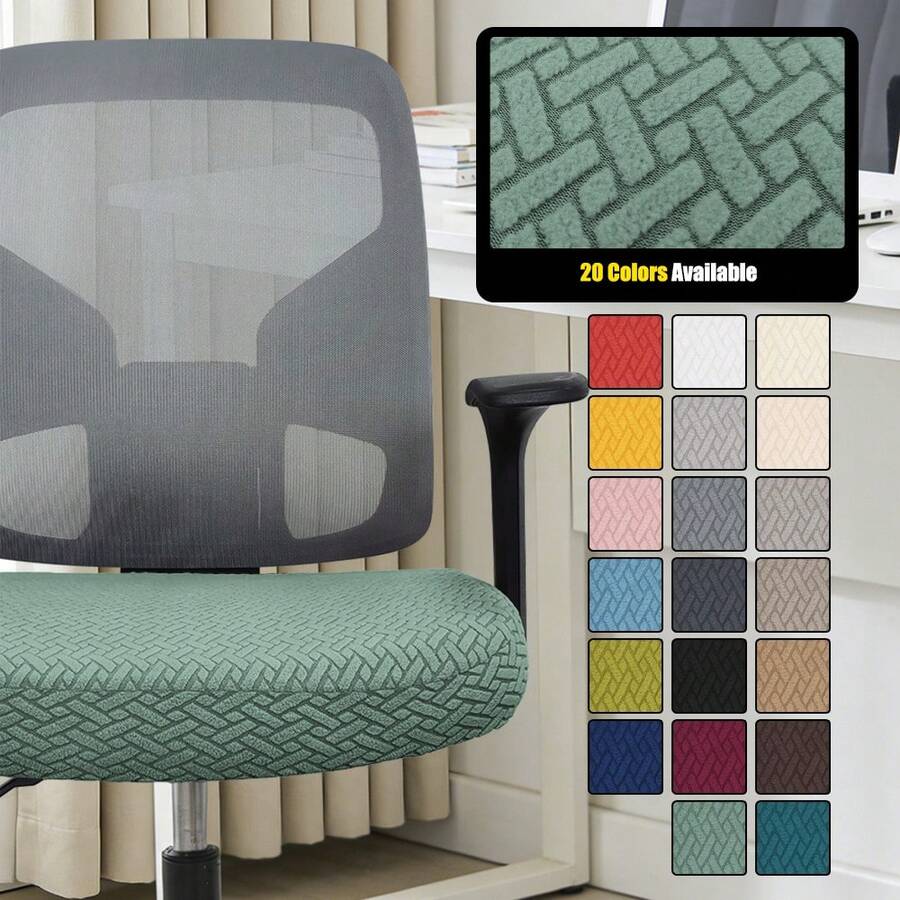 Sarung Kursi Komputer Bentuk T, Sarung Kursi Gaming, Warna Polos dengan Elastisitas Tinggi, Tahan Noda dan Tahan Aus, Sarung Kursi Kantor, Mudah Diganti, Dapat Dicuci, Cocok untuk Kantor, Ruang Belajar, dan Ruang Keluarga - 1PC - View 1