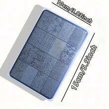 Metal Texture Plaid Nail Art Stamping Plate, Full Surface Fine Grid Coarse Texture Mottled Grain With Multiple Silver Tone Textures, Deep Etching Restoring Delicate Fabric Particle Texture, Uniform And Complete Transfer Lines Without Bleeding, Multiple Vintage Silver Gray Patterns For Free Splicing, High-End Cold Tone Minimalist Nail Art Style - Multicolor - View 9
