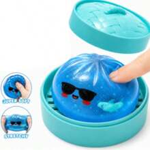 1 pieza Juguete antiestrés de apretar estilo gelatina de océano con diseño oculto, caja de squishy de dumpling con purpurina, gafas de moda cool estilo gelatina, juguete sensorial antiestrés para adultos, uso en oficina y hogar, masa suave antiestrés - Multicolor - Ver 10