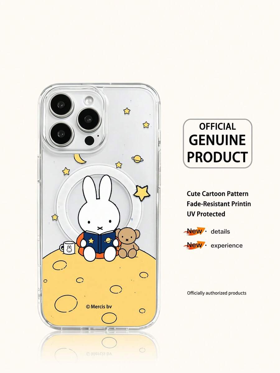 Miniso Miffy 透明膠帶無線磁吸充電手機殼 iPhone 18 Duo 18 Pro 18 Pro Max,節日禮物手機殼,防滑、防摔、防指紋,適用 Android 系列 Galaxy S22 S23 S24 S25 S26,Apple 17 17 Air 17 Pro 17 Pro Max 11 12 13 14 15 16 Pro 16 Pro Max 14 Plus 15 Plus 16 Plus 16 Pro 16 Promox XR - 無色 - 查看 1
