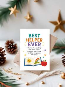 1pc Birthday Card For Baker, Chef, Friend – Funny Chef Whisk Cartoon Illustration, Birthday Humor, Thickened, With Envelope - A - View 11