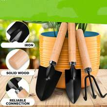 Juego de 3 miniherramientas de jardinería, kit de jardinería con pala pequeña para el cuidado de plantas en maceta de interior y jardinería doméstica. - 1 juego - Ver 3