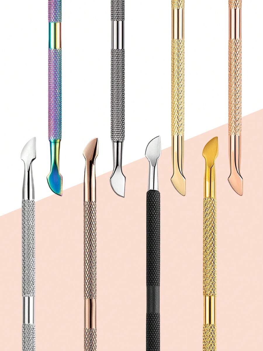 ART LALIC 2-In-1 Stainless Steel Nail Cuticle Pusher Dead Skin Remover, Foot And Hand Manicure Nail Care Cleaning Tool