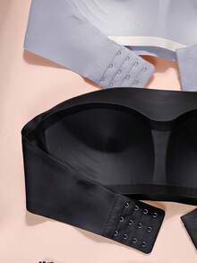 2pcs/Set Teen Girls Strapless Bandeau Bra Set, Removable Straps Invisible Push-Up Bra, Suitable For Daily And Formal Occasions - Multicolor - View 6