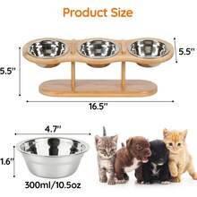 15° Tilted Stainless Steel Dog Bowl - Anti-Spill Anti-Slip Elevated Feeder, Suitable For Cats & Dogs, Ergonomic Design Promotes Healthy Eating And Digestion - Multicolor - View 8
