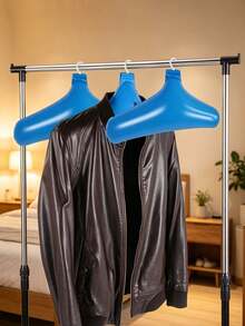 Vigour Summer Portable Inflatable Clothes Hanger, PVC Blow-Up Drying Rack, Reusable Inflatable Clothes Hanger, Camping Luggage Storage, Clothing Storage, Hanging Rack, Foldable Clothes Hanger, Space-Saving, Easy To Store, Suitable For Travel, Hotel, Business Trip, Outdoor, Travel Essential, Practical Gift, Housewarming Gift, Travel Gift, Back To School Gift - Multicolor - View 1