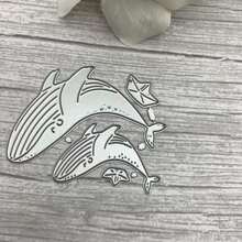 Dolphin Metal Punch Die, Card Making Cutting Die, Embossing Die, For Scrapbooking, DIY Photo Album Paper Card Decoration - Silver - View 2