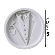 1PC Wedding Dress Suit Mustache Tie Fondant Silicone Mold, Fondant Cake Decorating Tool, Silicone Mold, Candy Cupcake Chocolate Mold, Kitchen Accessories, Baking Tool - View 16