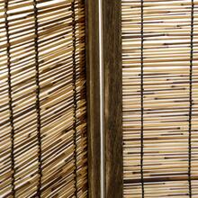 [Free Shipping] HOMCOM 4 Panel Room Divider, 5.5 Ft Portable Folding Privacy Screens, Reed Hand-Woven Freestanding Partition Wall Dividers For Home Office, Carbonized-XY369605 - Multicolor - View 2