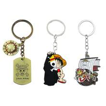 3pcs Anime One Piece Metal Enamel Keychain Luffy Straw Hat Dog Tag Thousand Sunny Ship Pendant Key Ring Cosplay Accessories Gift For Anime Fans - Multicolor - View 12