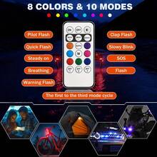 2PCS/6PCS LED Drone Decorative Lights Aircraft Flashing Lights, With Wireless Remote Control USB Charging, RGB Multicolor Ambient Lights, Neon Lights, With Remote Control, Night Anti-Collision Lights, RV Interior Lighting, Suitable For Halloween Decoration Lighting, IP65 Waterproof Rating - Multicolor - View 4