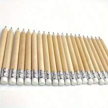 Natural Wood Short Pencils, 10mm Golf Short Pencils, Student HB Short Pencils, HB Mini Pencils With Eraser, Essential For Back To School Writing, Drawing And Note-Taking - Multicolor - View 4