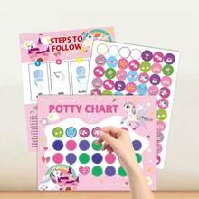Children's Toilet Training Sticker Chart - Boys & Girls Universal Toilet Reward System, Behavior Habit Tracker, Bathroom Incentive Board With Fun Stickers - Multicolor - View 8