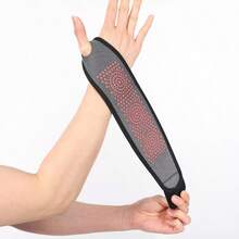 1pc Comfortable Self-Heating Wrist Support With Adjustable Compression Strap, Suitable For Daily Office, Sports And Fitness - Black - View 11