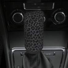 1 buah Penutup Tuas Persneling Motif Leopard Hitam - penutup tuas persneling - View 5