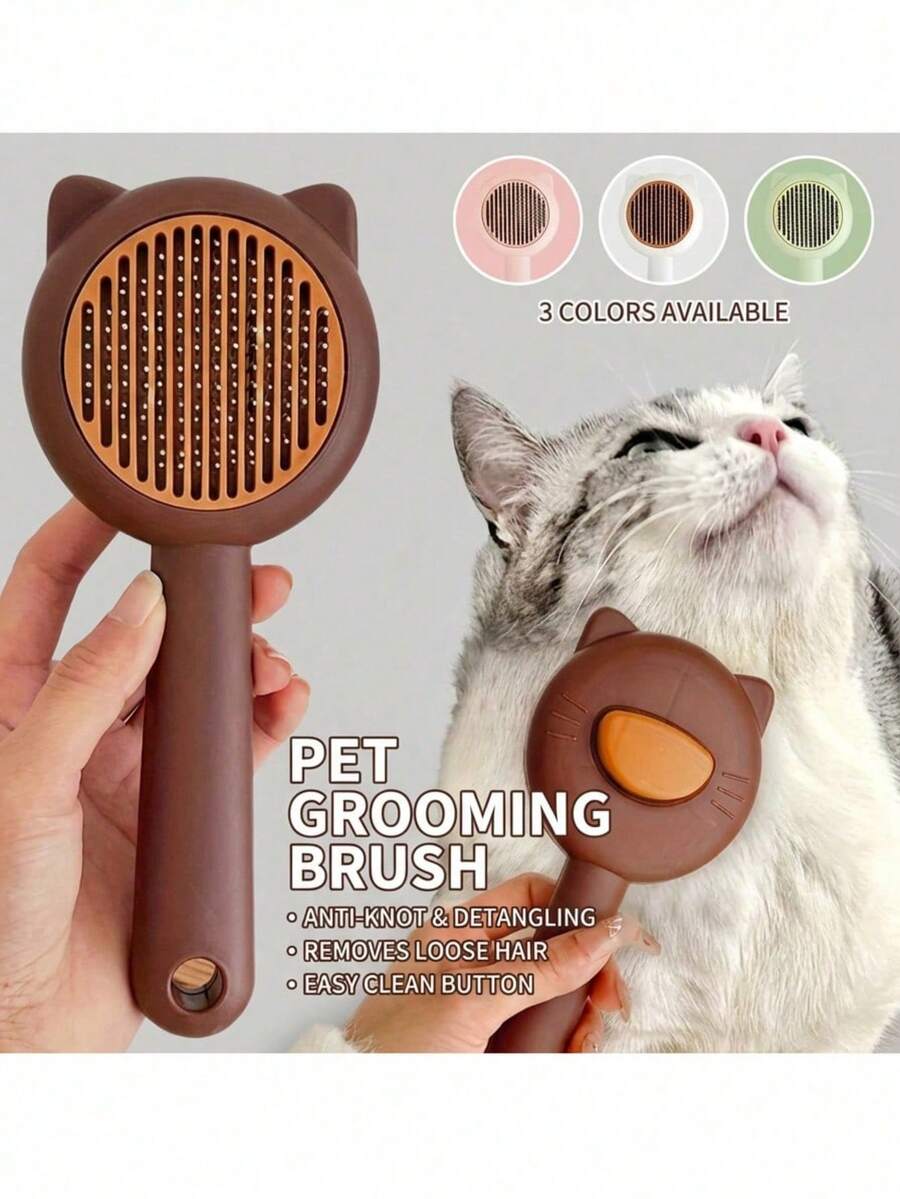PETSIN Nuevo Cepillo Flotante de Masaje para Baño de Gatos, Suave y Sin Enredos, Cepillo de Eliminación de Pelo para Perros, Herramienta Universal de Aseo para Mascotas, Amado por Gatitos y Cachorros - Multicolor - Ver 1