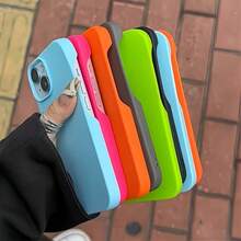 Ultra Thin Candy Color Lightweight Semi-Wrapped Borderless Case Compatible With IPhone 17 Pro Max 16 15 14 13 12 11 Back Cover - Black - View 10