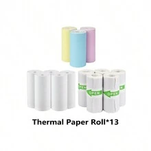 White Mini Thermal Printer For Sticky Notes, Photos And DIY Coloring, Portable App Connected Pocket Printer For Study, Office, Home Memo And Creative Daily Use - Multicolor - View 21