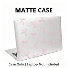 1件粉色蝴蝶結UV印花筆記本電腦保護殼，透明硬殼保護套，適用於MacBook Air和Pro，耐用塑料保護套 - 查看 1