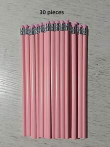 12/30pcs HB Multicolor Macaron Triangular Barrel Pencils With Eraser Head For Sketching, Drawing And Writing, High Aesthetic Value - Sets - View 18