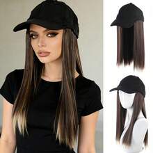 Adjustable Comfortable Growing Straight Baseball Cap Style Wig, Suitable For Women's Daily Use, Sports Style - 彩色 - 查看 10