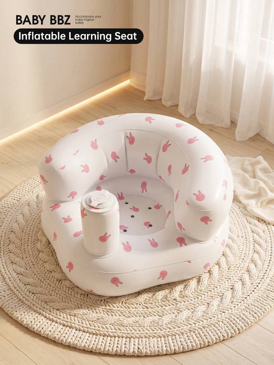 1PC Multifunctional Inflatable Baby Learning Chair, Suitable For Babies 3 Months And Older, Summer Inflatable Baby Seat, Blow-Up Baby Floor Chair With Back Support Sofa - Inflatable Learning Chair - View 1