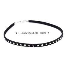 1pc Black Choker Collar Necklace Short Style For Women - Black - View 7