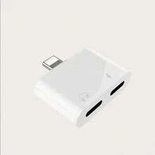 Dual Lightning Charging Earphone Audio Adapter, Dual Lightning Splitter, Compatible With Apple 14/14Pro Max/13/12/11/X/8 Plus - Multicolor - View 6