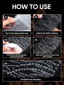 12Pcs Rhinestone Iron-On Sheets, Glitter Crystal Transfer Patches For Clothing Jeans Jackets DIY Crafts - SG-127 - View 3
