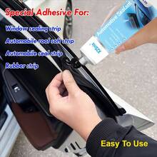 Black Automotive Adhesive Sealant Windshield Silicone Adhesive Sealant Efficient Window Sealant Glue Universal Waterproof Repair Sealer, Flexible Rubber Bonding Sealant For Car Weatherstrips And Gasket, Doors, Refrigerator, Roof Hoses & Rubber Glue - 2CJ-346 - View 3