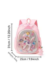 New Unicorn Princess School Bag For Kindergarten Girls With Chest Buckle, Small And Medium Class Backpack For Kids - A - View 4