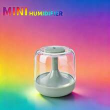 Mini Bedroom Humidifier, Small Home Large Capacity Mist Aromatherapy Diffuser, High Mist Output USB Humidifier, Top Fill, Large Capacity, Suitable For Bedroom, Nursery, Plant Moisturizing, With 7-Color Light, Quiet Operation - Mistless - View 4