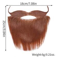 1/2pcs Realistic Bull Mustache Costume Prop For Holiday Party Dress-Up, Practical Personalized Mustache Mask For Role Play, Durable Exquisite Compact Party Makeup Ball Costume Accessory - Dress Up - View 9
