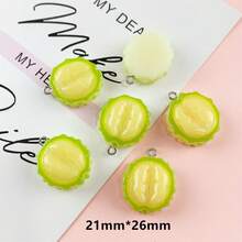 5pcs Resin Colorful Faux Sliced Watermelon Strawberry Pineapple Orange Fruit Pendants DIY Handmade Jewelry Accessories - Multicolor - View 15