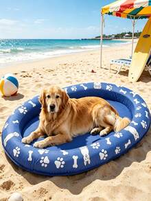 Pet Soft Dog Float Raft - Summer Inflatable Dog Swimming Float Bed, Pet Cooling Mat, Pet Water Pool Floating Raft, PVC Material, Washable And Durable Mat, Suitable For Indoor, Outdoor Lawn, Swimming Pool And Other Multiple Locations, Suitable For All Dog Breeds - Multicolor - View 4