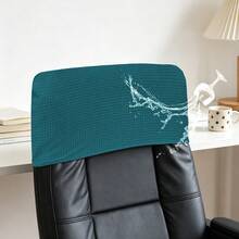 1 PC Waffle Chair Boss Headrest Cover, Replaceable, Easy To Replace, Washable, Oil-Proof, Detachable Elastic Headrest Cover For Boss Chair And Gaming Chair, Suitable For All Seasons, Multiple Colors Available, Anti-Slip Half Package - 1PC - View 18