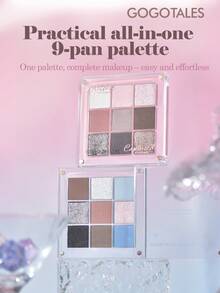 GOGO TALES GOGOTALES Palet Eyeshadow Matte Lembut Magnetik 9 Warna, Warna Matte, Shimmer, Smoky, Highlight dan Contour, Palet Multifungsi All-In-One, Cocok untuk Riasan Ringan Sehari-hari dan Pelajar - G05# Taman Pagi - View 2