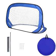 Foldable Portable Soccer Goal, Pop-Up Soccer Net With Carrying Bag, Suitable For Backyard - Blue - View 9