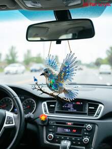 Colorful Acrylic Bird Hanging Ornament, Painted Glass Style Window Catcher, Crystal Effect Blue Bird Pendant, Rainbow Catcher Decoration, Suitable For Home, Balcony, Window, Christmas Tree Decoration, Nature Lover Gift, Birthday Christmas Gift - A - View 5