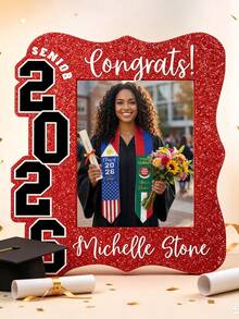 Custom Vintage Childhood Photo Graduation Fan, Personalized Graduation Gift, Class Of 2026 Senior Bestie Prop, Funny High School Grad - Multicolor - View 2