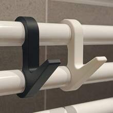 2pcs Round Radiator Pipe Drying Rack Hooks, No-Drill Towel Hooks For Bathroom Radiator Pipe, Indoor Clothes Hanging Hooks - Multicolor - View 5