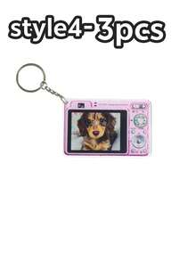 1/3/5pcs Personalized Camera Photo Keychain, Custom Picture Acrylic Keyring, Cute Memory Gift For Family, Friends, Couples, Pet Lovers, Backpack Charm - Multicolor - View 23