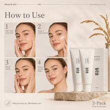 2pcs Rice Raw Pulp Separating Lotion, Pre-Makeup Cream, Bare Skin Cream, BB Cream, CC Cream, Pore Concealment, Natural Skin Tone Enhancement, Suitable For Face And Body, Applicable For Daily Use And Travel.For Gift - Light Beige - View 10