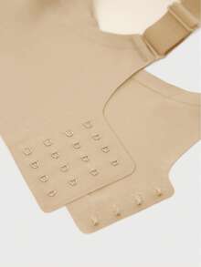 SUJIIN Women's Plus Size Jelly-Feel Comfortable Full Coverage Soft Support Push-Up Wireless Seamless Elastic Bra MX219 - Apricot - View 8