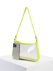 Women's PVC Transparent Small Crossbody Bag, Fashion Summer Niche Shoulder Bag, New Cool Versatile Jelly Bag - fluorescent yellow - View 6