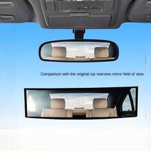 Eliminate Blind Spots: Ultra-Wide Convex Rearview Mirror For Cars, Enhanced Field Of View Interior Rearview Mirror, Easy Installation, Universal Fit For Sedans And SUVs - A - View 6